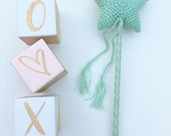 MADE TO ORDER - Crochet Star / Heart Wand