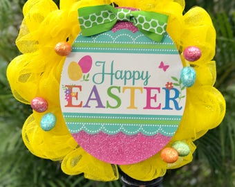 Happy Easter Yellow Wreath