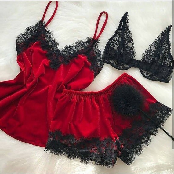Velvet Pajama Set Pajamas Set Short Pajama Set Velvet