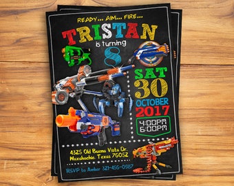 NERF Invitation, NERF Party Invitation, NERF Invite, Nerf Birthday, Nerf Birthday Invite, Nerf Party, Nerf Birthday Invite, Nerf printable