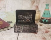 New York Wedding Ring Box - Elopement - Double Ring Box - Personalise - Travel Lover Ring Box