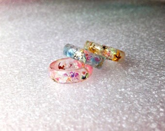 Pastel Goth Rings, Resin Rings, Fairy Kei Rings, Soft Grunge, Unicorn Ring, Star Ring, Cat Ring, Pastel Grunge, Blue Ring, Pink Ring