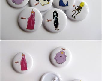 Adventure Time theme party - lsp badges button pin - adventure time decorations - AT brooch - finn and jake pins adventure time backpack pin