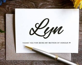 Thanks for being my Matron of Honour card personalised, Thank You for being my Matron of Honour card personalised, To my Matron of Honour