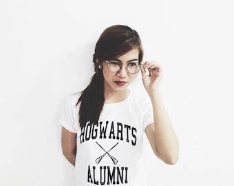 hogwarts alumni harry potter tumblr shirt hipster grunge instagram tshirt with sayings slogan funny shirts teens girls aesthetic graphic tee