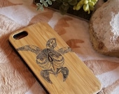 Sea Turtle bamboo wood iPhone case for iPhone 6, iPhone 6s, iPhone 6 plus, iPhone 7, iPhone 7 plus, iPhone 8, iPhone 8 plus, iPhone X