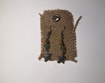 Beaded Starfish Earrings
