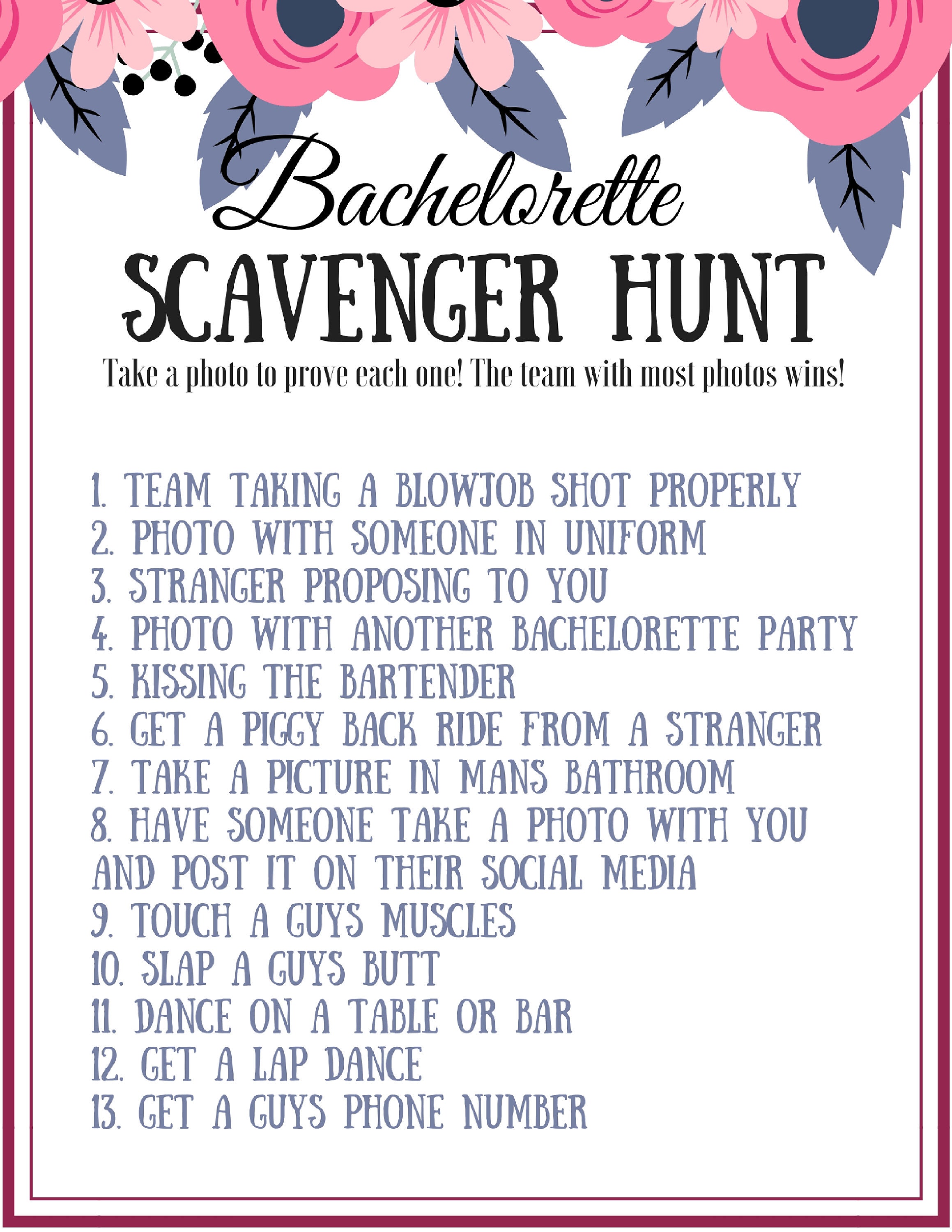 10 Easy And Fun Bachelorette Printables Free Printable Bachelorette 