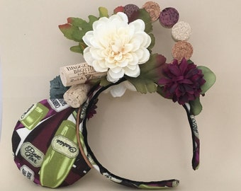 Food and Wine Mouse Ears | Festival Ears | EPCOT Food and Wine Mouse Ears | Cork Ears | Wire Ears | Floral Ears | Hybrid Ears