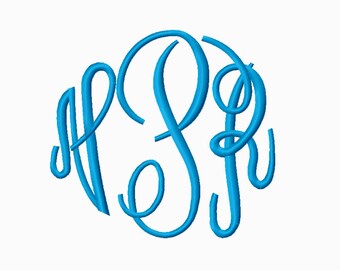 3 Size** Fancy Monogram Font Embroidery Fonts BX Fonts PES Embroidery Monogram Fonts Alphabets Embrilliance Font