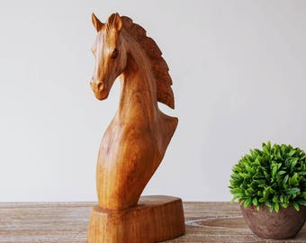 horse statue wood