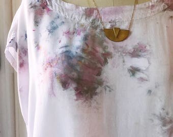 Hand Dyed Tank Dress in Mother of Pearl , Anna Joyce, Portland, OR