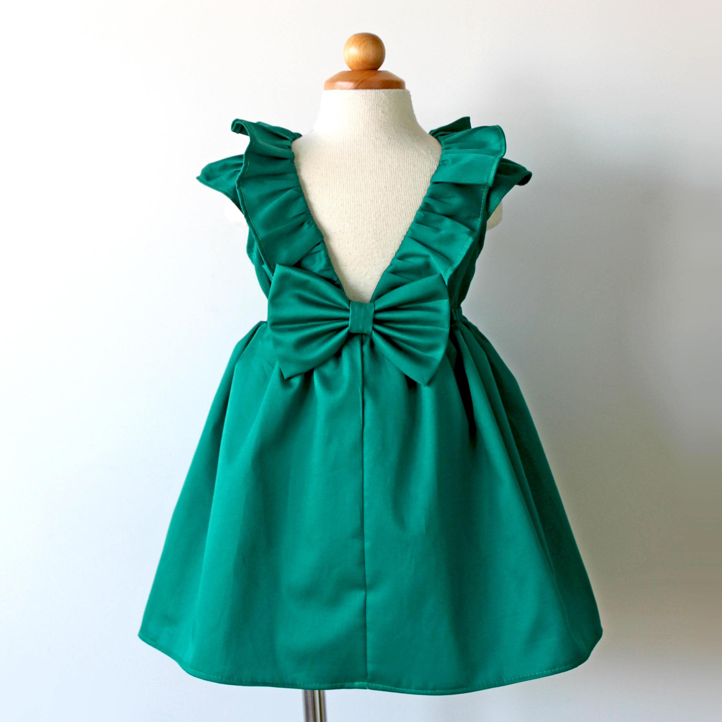 Emerald Green Dress Flower Girl Dress Toddler flower girl