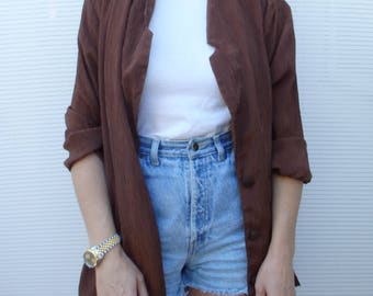 Womens Blazer Vintage Lightweight Oversized