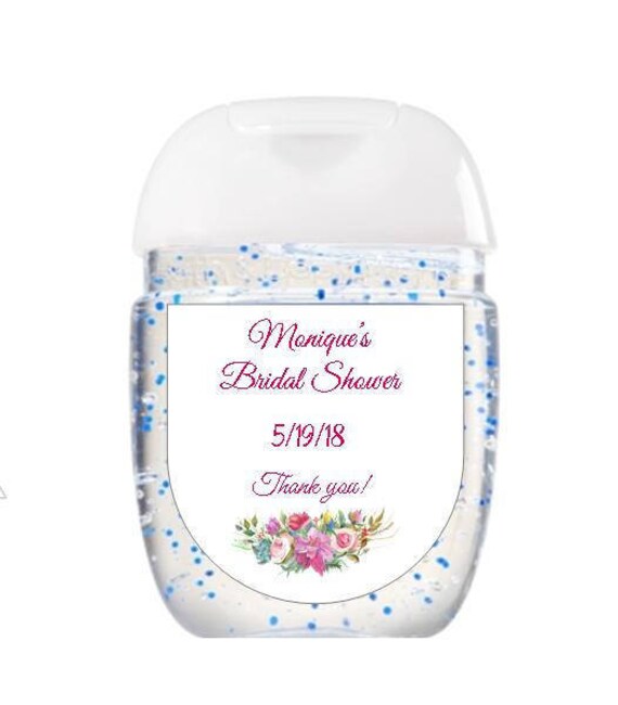 hand sanitizer labels bath body works baby shower birthday
