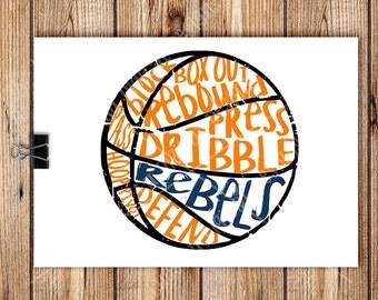 Basketball - REBELS SCRIBBLE BASKETBALL