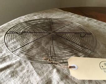 Large size high quality VINTAGE FRENCH round wire cake / cooling rack. Vintage kitchen / display.