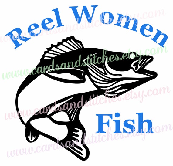 Download Fish SVG Reel Women Fish SVG Fishing SVG Digital Cutting