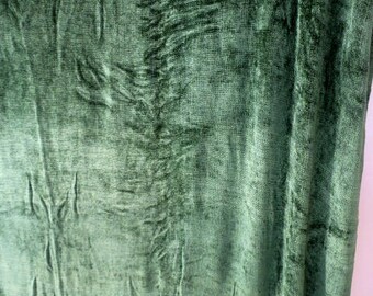 BLANKET ... Throw Sage Green color Velour 40 x 72" Fringe on 2 ends Soft and Warm