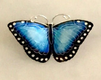 Morpho Butterfly Pin