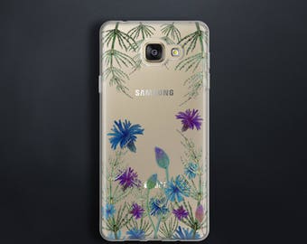 Case for Samsung Galaxy A3 2017 Case floral for A5 2017 Case clear for A7 2017 Case meadow flowers for A3 A5 A7 2016