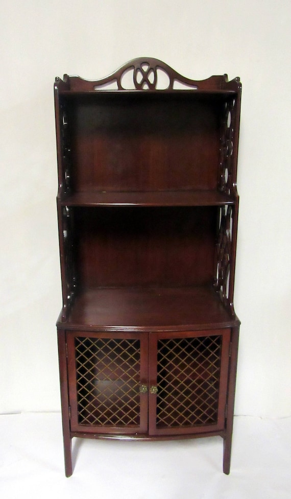 Mahogany Bookshelf Etagere Curio cabinet