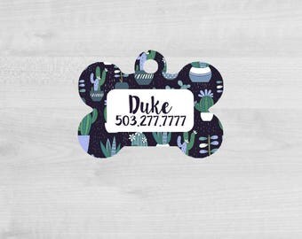 Custom Dog Tag for Dogs Dog ID Tags Personalized Pet cactus Pet Tag Pet Tags Pet ID Tag Pet id Tags for Dog Tag ID Dog Tag Dog Tags