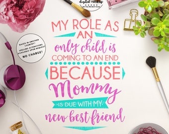Pregnancy Announcement SVG, New Best Friend SVG, Expecting svg, Pregnancy Sign svg, Pregnant svg, Cut Files for Silhouette for Cricut