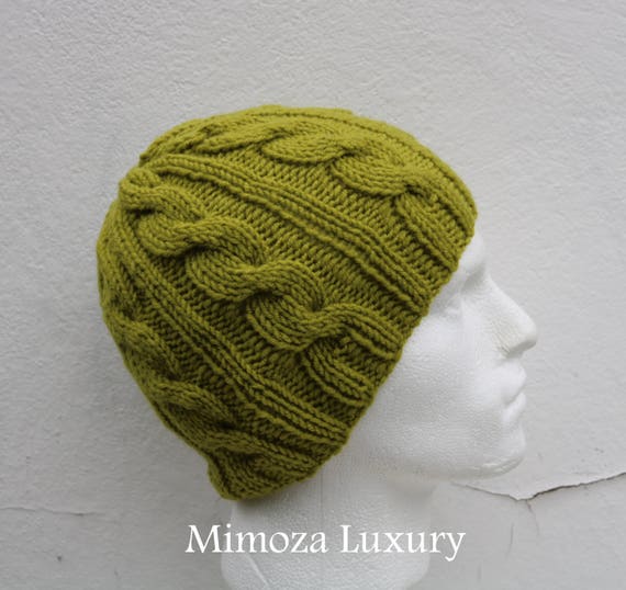 Pistachio Green Men's Beanie hat, Hand Knitted Hat in green beanie hat, knitted men's, women's beanie hat, winter beanie, green ski hat