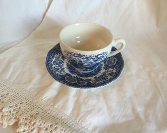 Vintage Cup and Saucer Lochs of Scotland, "Loch Oich" Royal Warwick, England