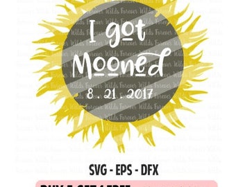 Solar Eclipse svg - Solar Eclipse svg, Total solar eclipse - Sun svg I got mooned - eps - dfx -SVG - JPG - cameo file, cricut file - iron on