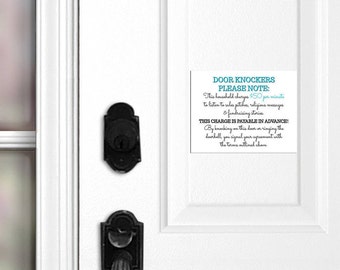 Funny No Soliciting Sign, No Soliciting Door Magnet, Do Not Ring Doorbell, Do Not Knock, No Soliciting Door Hanger, Front Door Sign, Gift