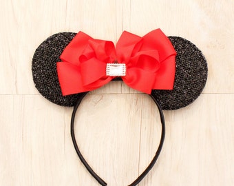Red Mickey Mouse Ears, Minnie Mouse Ears, Mickey Mouse Ears, Party Mickey Ears, Minnie Ears, Mickey Ears, Disneyland Ears, Party Hat