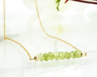 Gemstone Choker Dainty Necklace Delicate Choker Peridot Necklace Tiny Chain Choker Gemstone Chain Choker Green Choker Crystal Dainty Jewelry