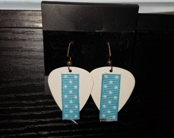 Guitar pick earrings
