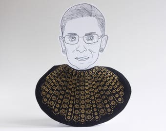 Dissent Collar Baby Bib / Ruth Bader Ginsburg / Notorious RBG / Supreme Court / Judge / Democrat / Lawyer / Collar / Political / Baby Gift