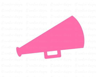 Cheer SVG, Megaphone Svg, Cheerleader SVG, Svg Files, Cricut Files, Silhouette Files