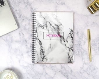 Marble Diary Journal Personalized, Marble Journal Notebook Personalized, Marble Office Supplies, Marble Desk Accessories, Marble Notebook A5