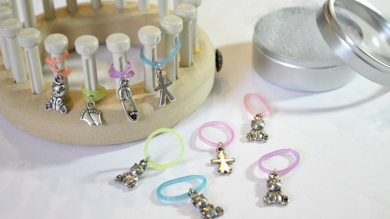 Loom Knitting Pattern 12 Stitch Markers Snag Free Snug Fit