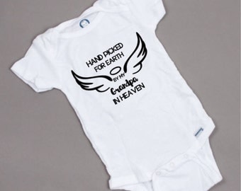 Handpicked for Earth by my Grandpa in Heaven baby Onesie - loved one, Grandma