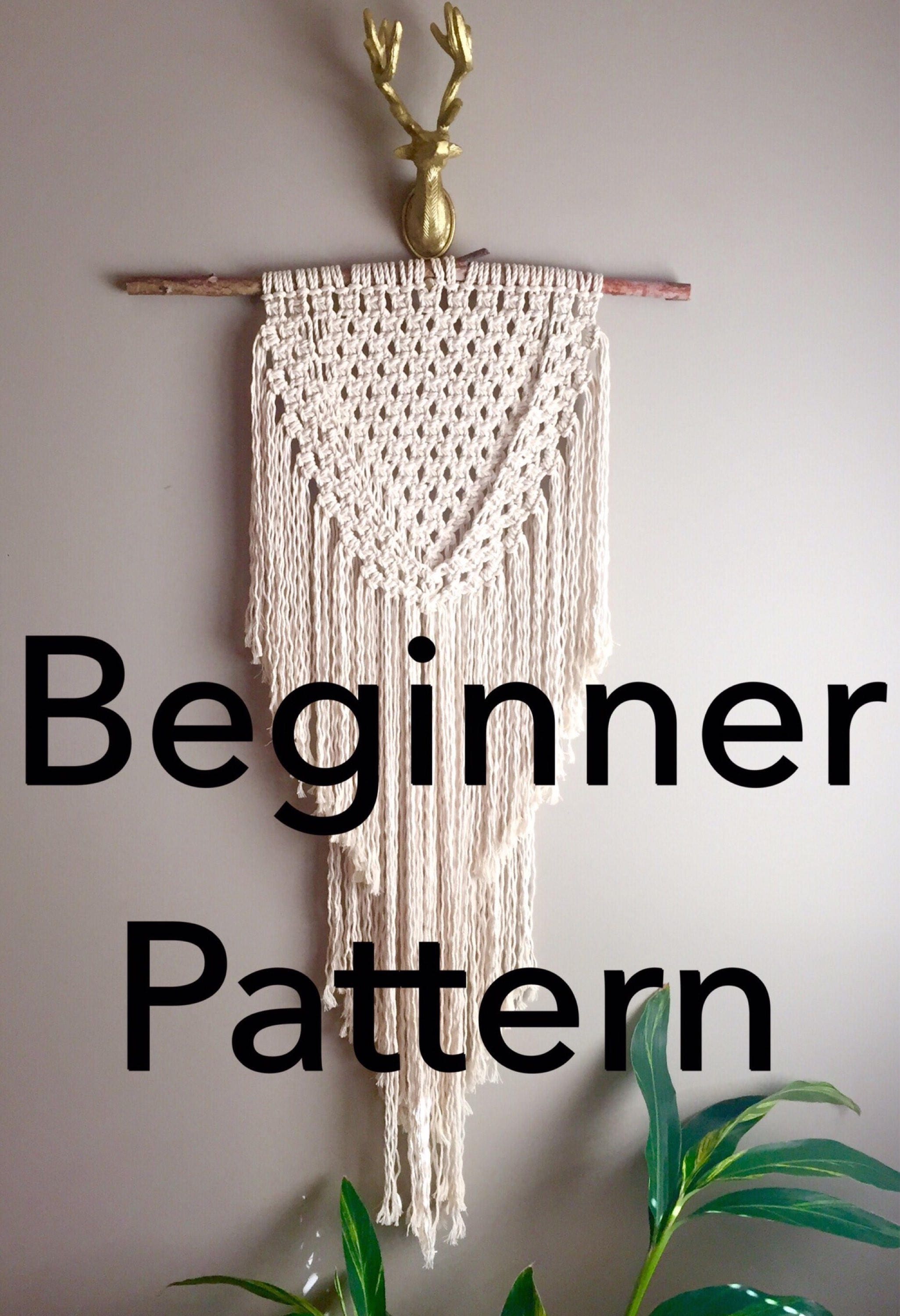 Pattern pdf DIY Macramé Wall Hanging Joan of Arc