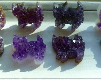 Amethyst Crystal Cat Druzy Cat Decoration