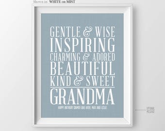 Gift for Grandmother Gift for Grandma Gift from Grandkids Grandparents Birthday Gift for Grandmothers Birthday from Grandchildren Gift