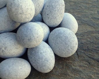 25 Egg Shaped Stones, Beach Stones, Round Pebbles, Easter Egg Stones, Beach Pebbles, Egg Shaped Pebbles, Fertility Pebbles