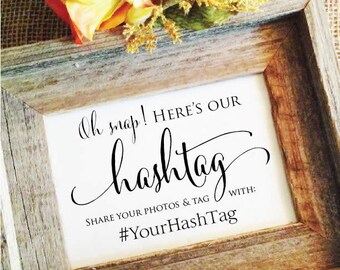 Wedding Hashtag Sign V2 Rustic Wedding Sign Rustic Wedding Decor help us capture the love rustic wedding decoration (Frame NOT included)