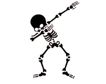 Dabbing Skeleton SVG