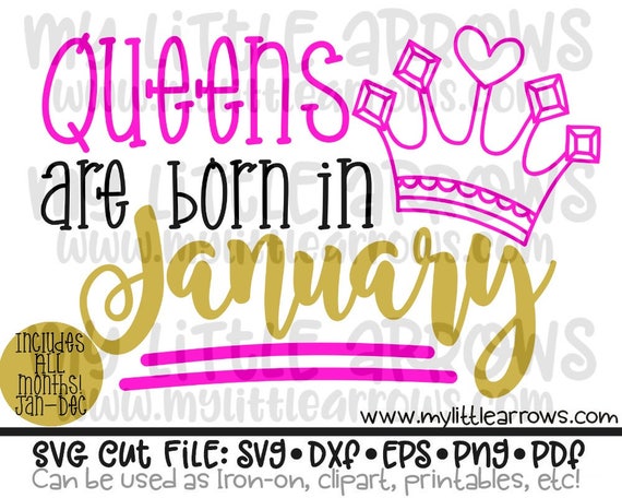 Download 12 piece set - Queens are born in - January - December ...