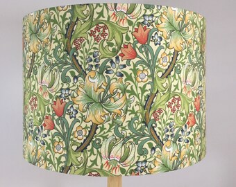 William Morris Golden Lily Lampshade | Floral Vines | Vintage Wallpaper Style| Handmade in Australia