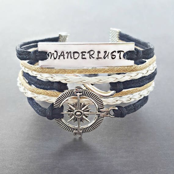 Wanderlust Jewelry Compass Bracelet Infinity Bracelet