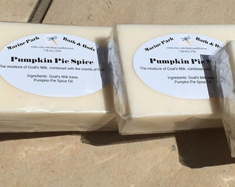 All Natural Goat's Milk Pumpkin Pie Soap - Great Fall Scent